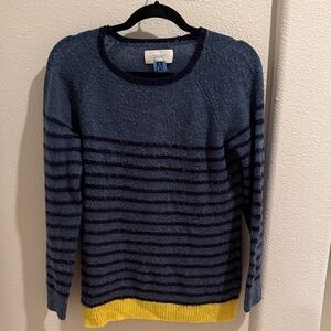 Trovata Navy and Yellow Striped Sweater
